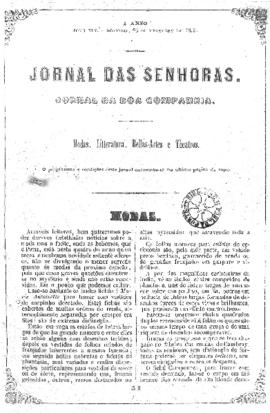 O Jornal das senhoras [jornal], a. 4, t. 8, [s/n]. Rio de Janeiro-RJ, 23 dez. 1855.
