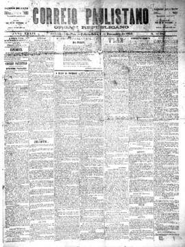 Correio paulistano [jornal], [s/n]. São Paulo-SP, 01 dez. 1892.