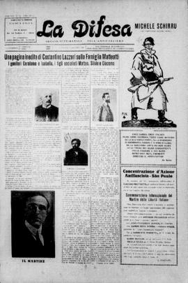 La Difesa [jornal], a. 8, [s/n]. São Paulo-SP, 06 jun. 1931.
