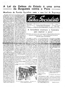 Folha socialista [jornal], a. 2, n. 24. São Paulo-SP, 20 mar. 1949.