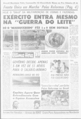 Última Hora [jornal]. Rio de Janeiro-RJ, 12 ago. 1963 [ed. vespertina].