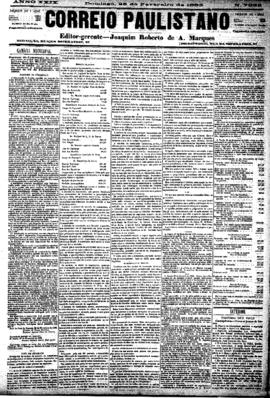 Correio paulistano [jornal], [s/n]. São Paulo-SP, 25 fev. 1883.