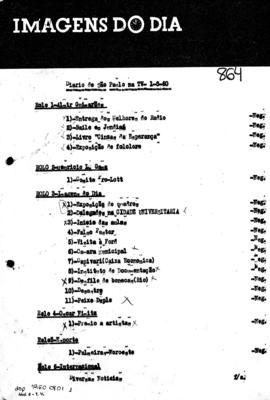 TV Tupi [emissora]. Diário de São Paulo na T.V. [programa]. Roteiro [televisivo], 01 ago. 1960.