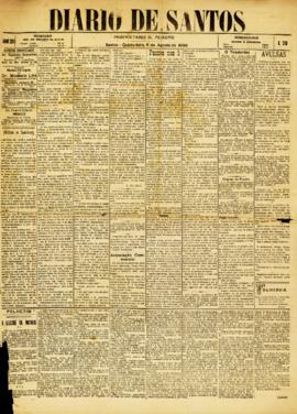 Diario de Santos [jornal], a. 26, n. 240. Santos-SP, 11 ago. 1898.