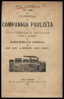 Relatório…, nº 042, 1890. Criador(a): Companhia Paulista de Estradas de Ferro. São Paulo-SP: Typ....