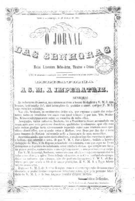 O Jornal das senhoras [jornal], t. 1, [s/n]. Rio de Janeiro-RJ, 14 mar. 1852.