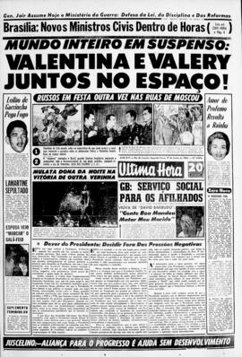 Última Hora [jornal]. Rio de Janeiro-RJ, 17 jun. 1963 [ed. vespertina].