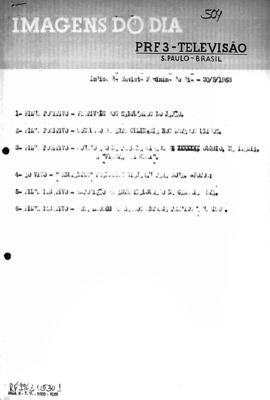 TV Tupi [emissora]. Revista Feminina [programa]. Roteiro [televisivo], 30 mai. 1963.