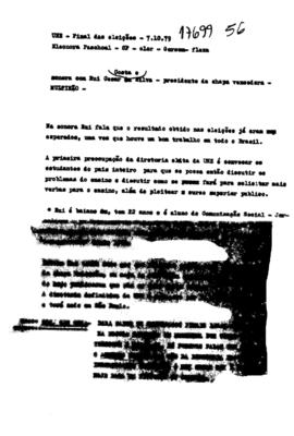 TV Tupi [emissora]. Dossiê subsidiário [programa não identificado], 07 out. 1979.