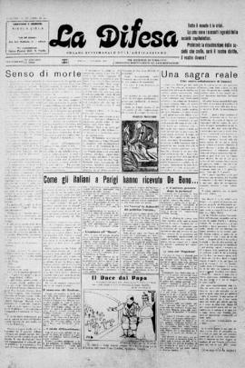 La Difesa [jornal], a. 8, n. 374. São Paulo-SP, 03 out. 1931.