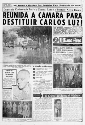 Última Hora [jornal]. Rio de Janeiro-RJ, 11 nov. 1955 [ed. vespertina].