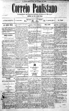 Correio paulistano [jornal], [s/n]. São Paulo-SP, 10 mar. 1881.