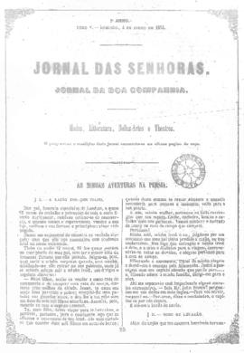 O Jornal das senhoras [jornal], a. 3, t. 5, [s/n]. Rio de Janeiro-RJ, 04 jun. 1854.