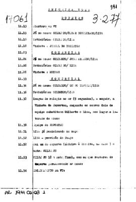 TV Tupi [emissora]. Primeira Edição [programa]. Roteiro [televisivo], 03 fev. 1977.