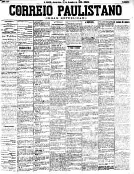 Correio paulistano [jornal], [s/n]. São Paulo-SP, 16 dez. 1898.