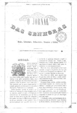 O Jornal das senhoras [jornal], t. 1, [s/n]. Rio de Janeiro-RJ, 25 jan. 1852.