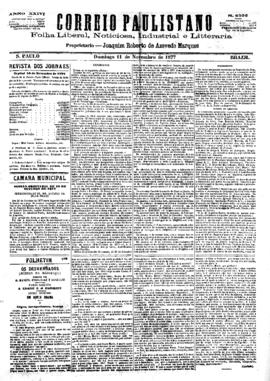 Correio paulistano [jornal], [s/n]. São Paulo-SP, 11 nov. 1877.