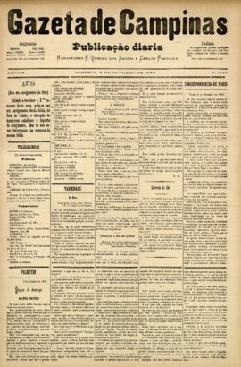 Gazeta de Campinas [jornal], a. 10, n. 1740. Campinas-SP, 05 out. 1879.