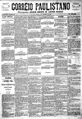 Correio paulistano [jornal], [s/n]. São Paulo-SP, 03 nov. 1888.