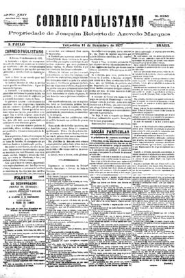 Correio paulistano [jornal], [s/n]. São Paulo-SP, 11 dez. 1877.