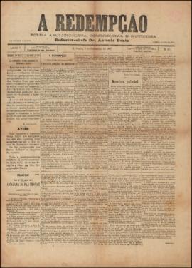 A Redempção [jornal], a. 1, n. 69. São Paulo-SP, 08 set. 1887.