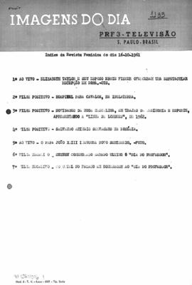 TV Tupi [emissora]. Revista Feminina [programa]. Roteiro [televisivo], 16 out. 1961.