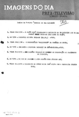 TV Tupi [emissora]. Revista Feminina [programa]. Roteiro [televisivo], 02 mar. 1960.