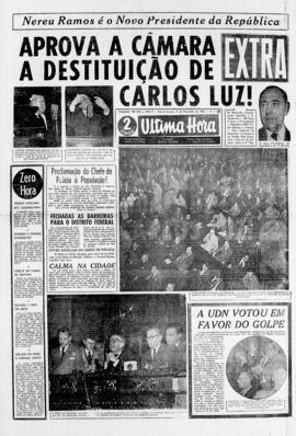 Última Hora [jornal]. Rio de Janeiro-RJ, 11 nov. 1955 [ed. extra, 1].