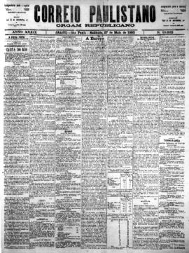 Correio paulistano [jornal], [s/n]. São Paulo-SP, 27 mai. 1893.