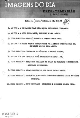 TV Tupi [emissora]. Revista Feminina [programa]. Roteiro [televisivo], 28 mar. 1961.