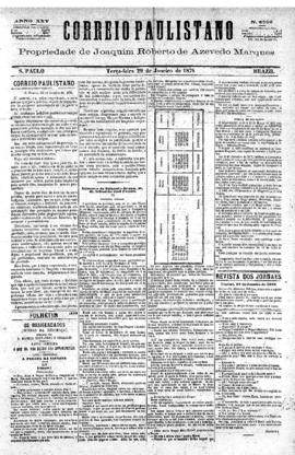 Correio paulistano [jornal], [s/n]. São Paulo-SP, 29 jan. 1878.