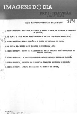 TV Tupi [emissora]. Revista Feminina [programa]. Roteiro [televisivo], 31 ago. 1960.