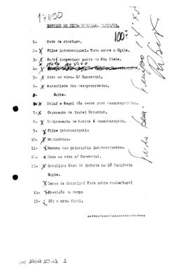 TV Tupi [emissora]. Ultra Notícias [programa]. Roteiro [televisivo], 21 out. 1969.