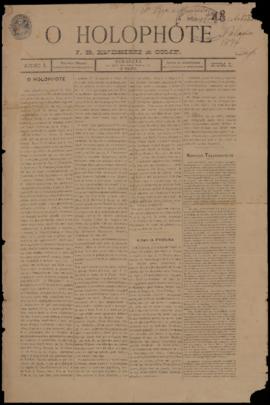 O Holophote [jornal], a. 1, n. 1. São Paulo-SP, 01 jan. 1894.