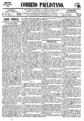 Correio paulistano [jornal], a. 2, n. 357. São Paulo-SP, 22 jan. 1856.