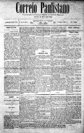 Correio paulistano [jornal], [s/n]. São Paulo-SP, 16 jul. 1881.