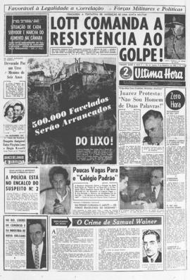 Última Hora [jornal]. Rio de Janeiro-RJ, 09 nov. 1955 [ed. vespertina].