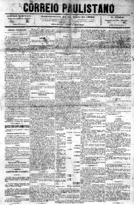 Correio paulistano [jornal], [s/n]. São Paulo-SP, 24 mai. 1882.