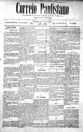 Correio paulistano [jornal], [s/n]. São Paulo-SP, 31 ago. 1881.