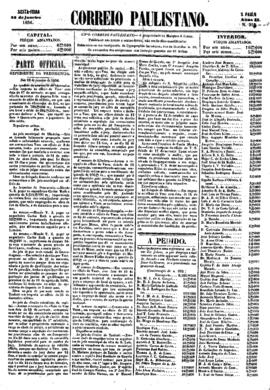 Correio paulistano [jornal], a. 2, n. 358. São Paulo-SP, 25 jan. 1856.
