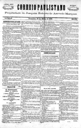 Correio paulistano [jornal], [s/n]. São Paulo-SP, 29 mar. 1878.