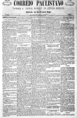 Correio paulistano [jornal], [s/n]. São Paulo-SP, 18 dez. 1878.