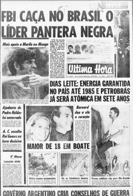 Última Hora [jornal]. Rio de Janeiro-RJ, 29 mai. 1969 [ed. matutina].