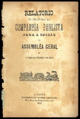 Relatório…, [nº 014], 1º sem. 1876. Criador(a): Companhia Paulista de Estradas de Ferro. São Paul...