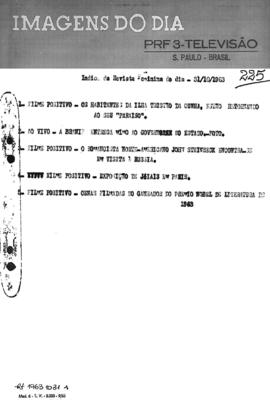TV Tupi [emissora]. Revista Feminina [programa]. Roteiro [televisivo], 31 out. 1963.