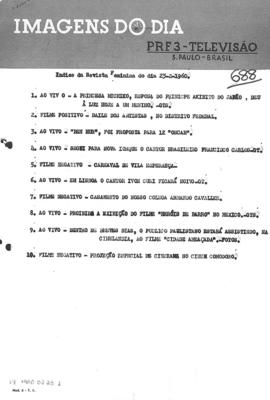 TV Tupi [emissora]. Revista Feminina [programa]. Roteiro [televisivo], 23 fev. 1960.