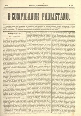 O Compilador paulistano [jornal], n. 19. São Paulo-SP, 18 dez. 1852.