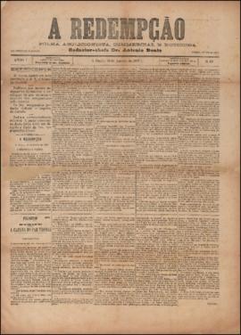 A Redempção [jornal], a. 1, n. 63. São Paulo-SP, 18 ago. 1887.