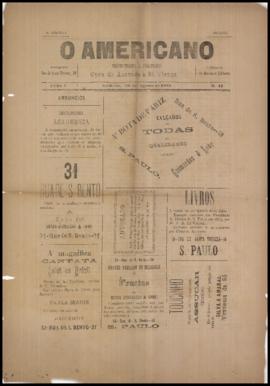 O Americano [jornal], a. 1, n. 17. São Paulo-SP, 20 ago. 1881.
