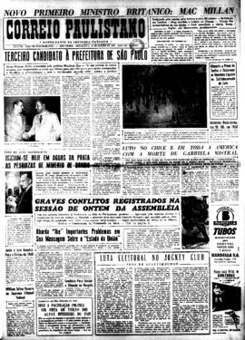 Correio paulistano [jornal], [s/n]. São Paulo-SP, 11 jan. 1957.
